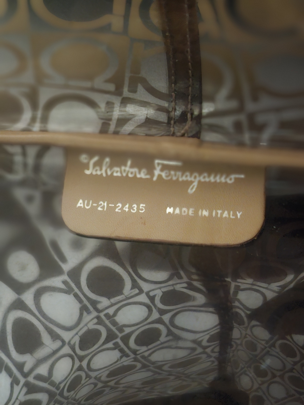 Salvatore Ferragamo Brown Coated Monogram Hobo Bag - Picture 7 of 10